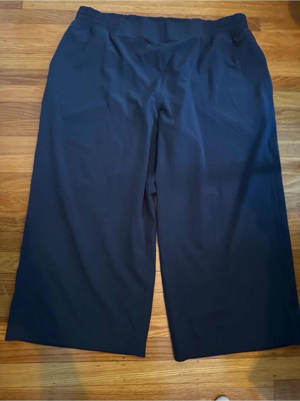 Women's Calia women's wide-Leg Cropped Navy Pull-On Pants 2X